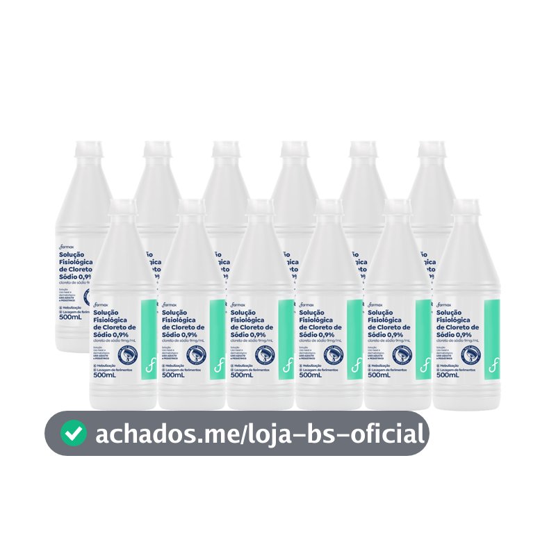 Kit 12 Soro Fisiológico Sorimax Farmax 500ml