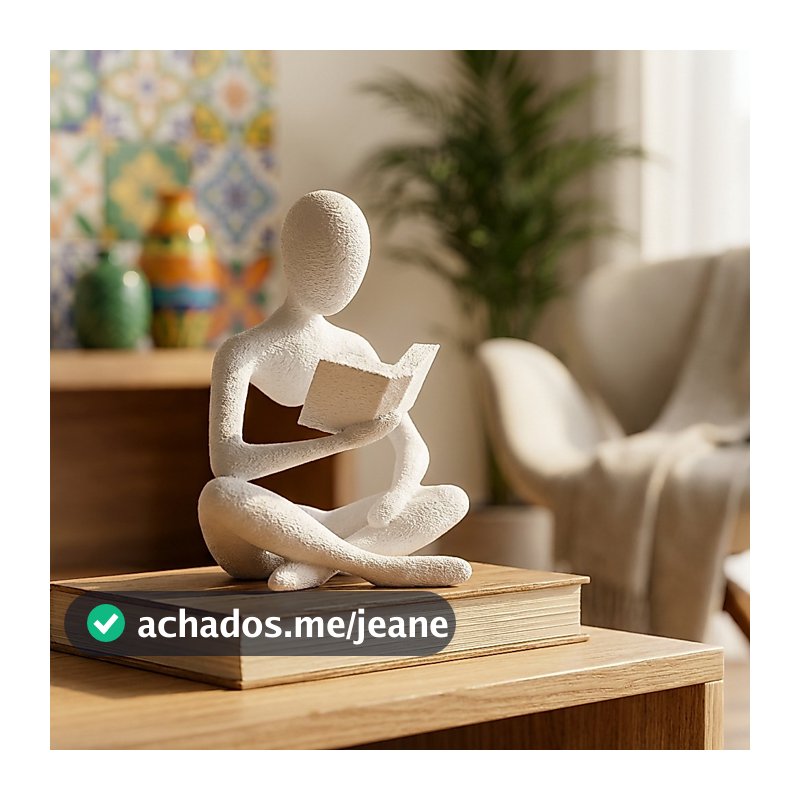 Escultura Minimalista Leitor | Sala Escritório Home Office Presente Decoração Sala