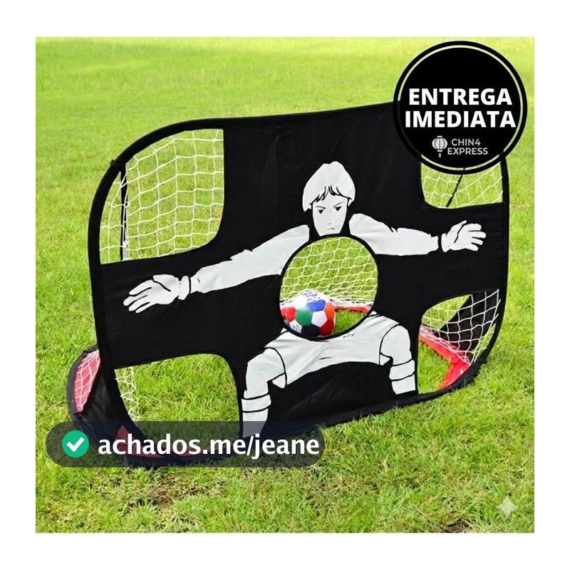 Golzinho 2 Em 1 De Futebol Dobrável Gol Bola Prática Treinamento Adolescente Durável Alvo Tiro Objetivo
