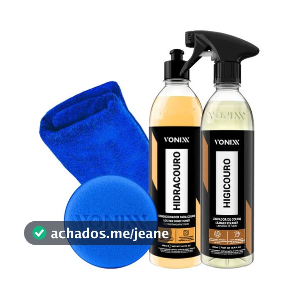 Kit Limpeza E Hidratação De Couro Vonixx Com Acessórios Completo