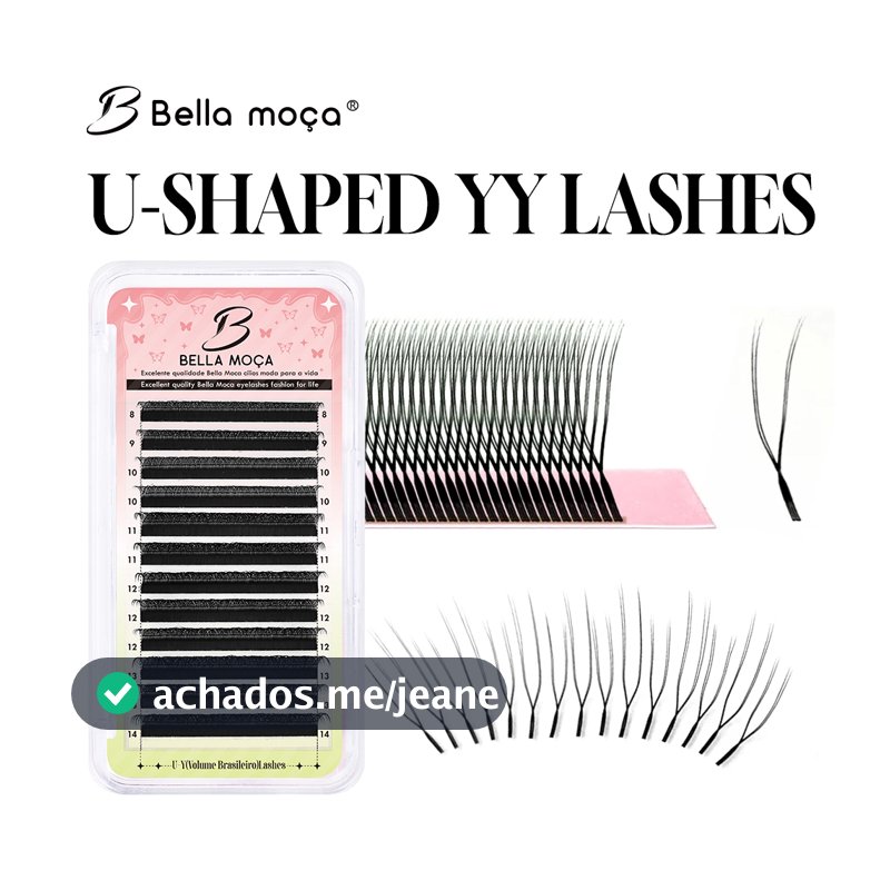 Bella Moça U Shape YY Extensão De Cílios Pretos Macios Para Maquiagem