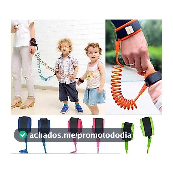 Pulseira Para Criança Infantil Passeio Seguro Anti-Perda Guia Segurança Até 10 Anos