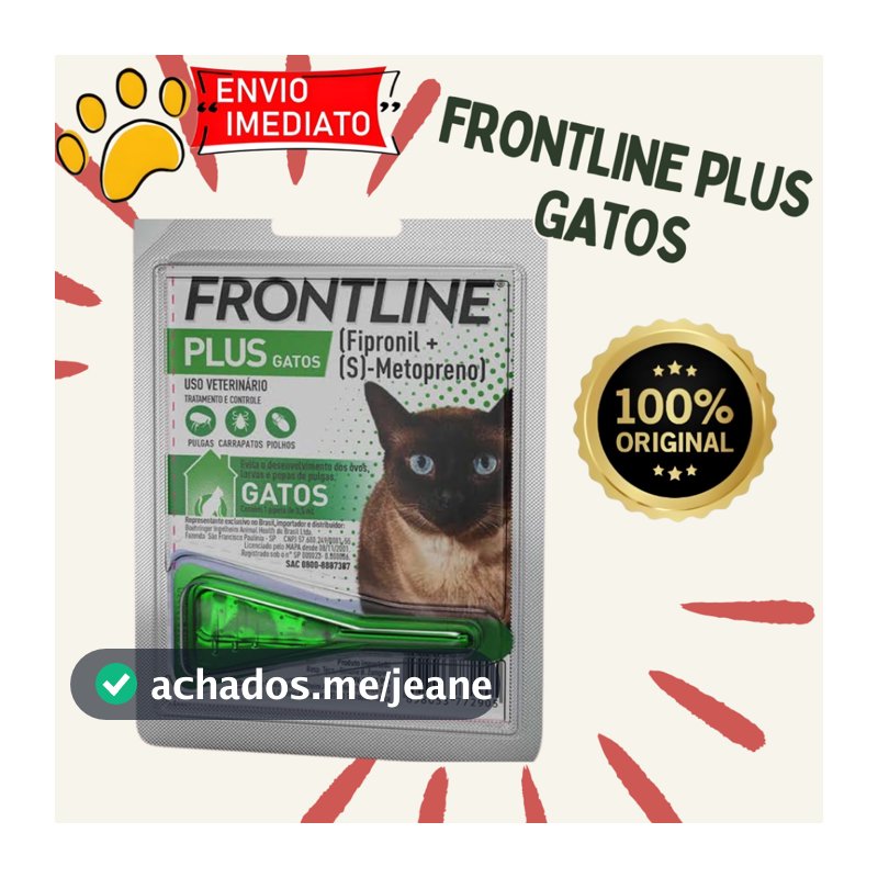 Frontline plus gatos antipulgas, 1 pipeta. Original