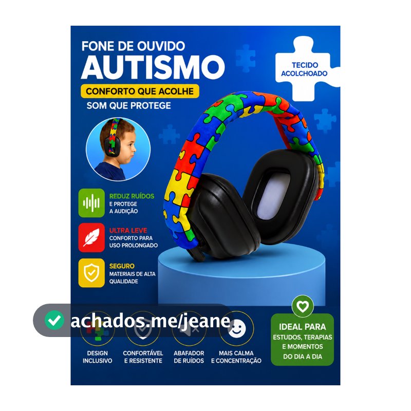 Abafador de Ruídos Infantil personalizados 14dB | Proteção Auditiva para Crianças com Sensibilidade Sonora