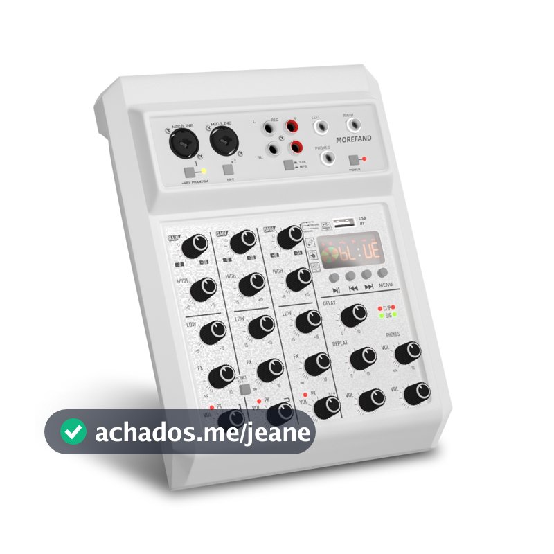 Mixer de Áudio USB Profissional Multifuncional - com Modo Duplo MP3/PC