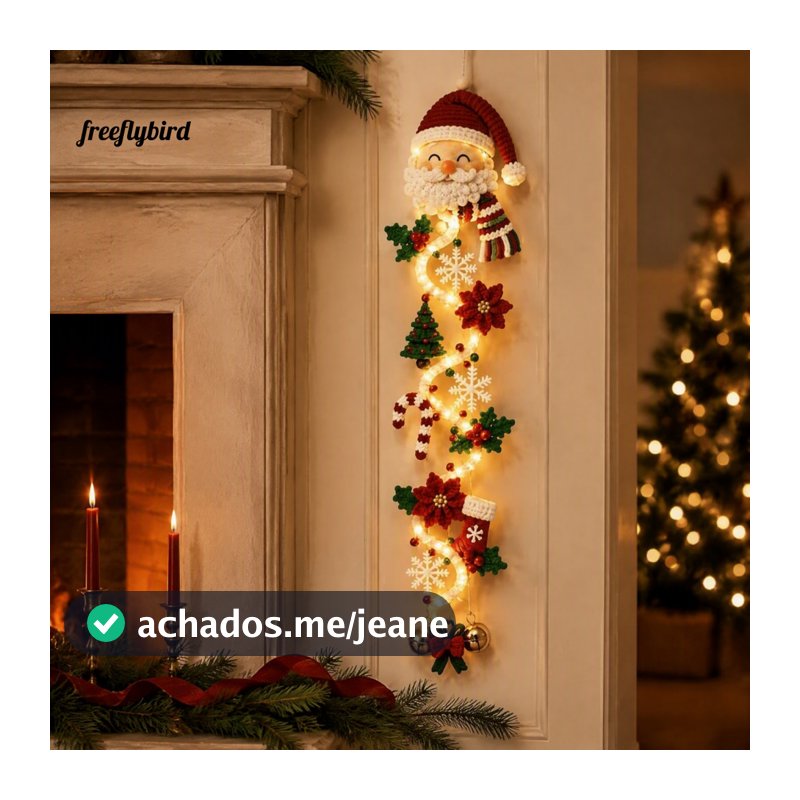 Fz 1 Conjunto De Decorações Aconchegantes De Varanda De Inverno , Enfeite De Natal Rústico Iluminado , Fácil De Pendurar