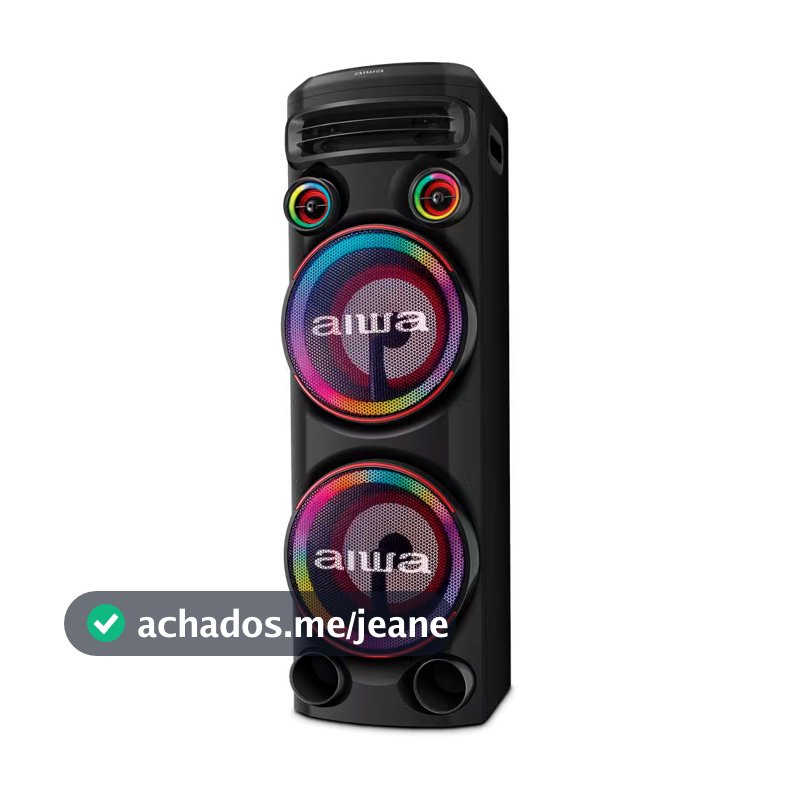 Torre de Som T2W-02 2300W Woofers 10 Bluetooth RGB AIWA