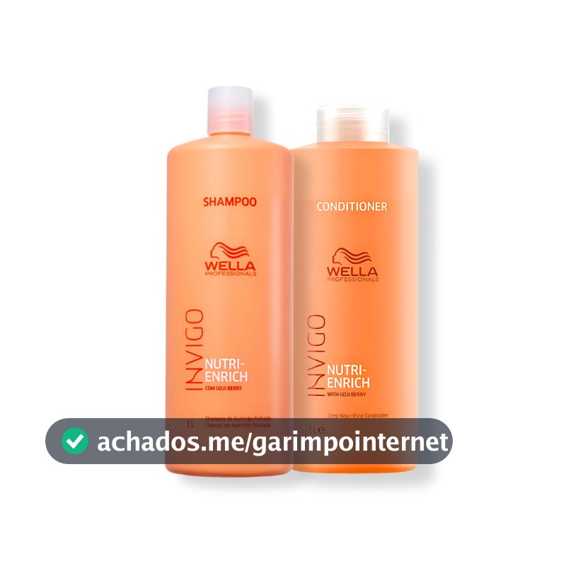 Kit Wella - Shampoo 1L e Condicionador 1L Enrich