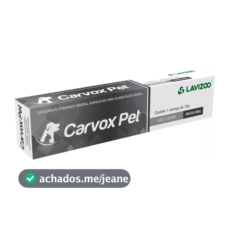 Carvox Pet Lavizoo - Carvão Ativado Em Gel Para Cães E Gatos