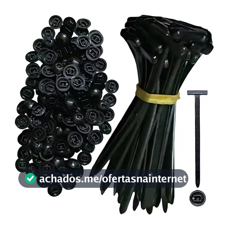 Kit 100/50/20/10Unidades Abraçadeira Nylon Enforca Gato Fivela Cinta Plástica Tipo T Universal Travamento Automático Car