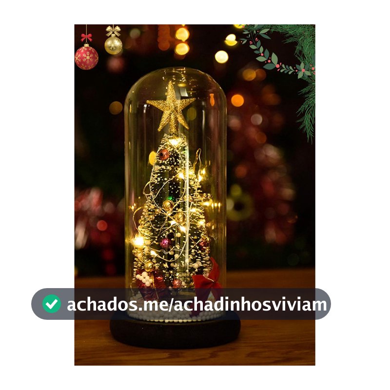 Luminaria Mesa Enfeite Natal Vermelha Cupula Led Presente