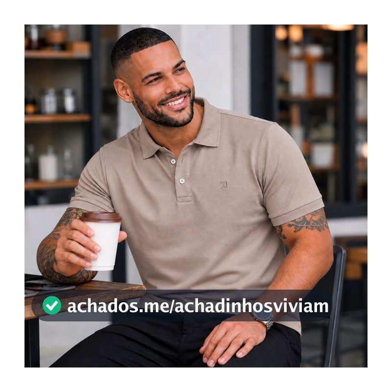 Camisa Polo Masculina Algodão Piquet