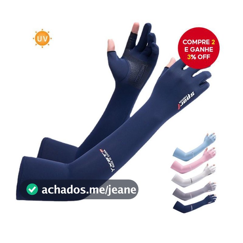 Spf50 + Mangas De Braço De Resfriamento Proteção Uv De Seda Gelo Respirável Meio Dedo Para Motocicleta/Pesca/Ciclismo