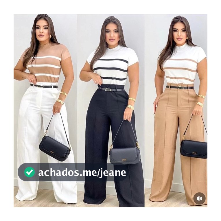 Kit 3 Pantalona Calça Alfaiataria Social Cintura Alta Com Cinto e Bolsos Moda Elegante Tendência Luxo Formal Premium