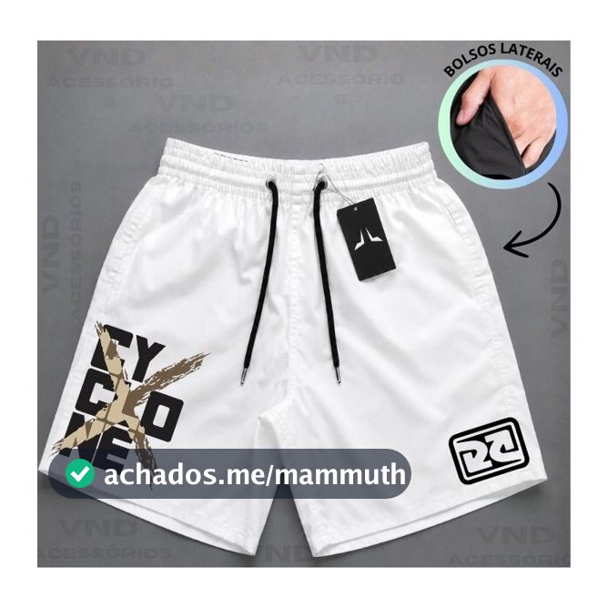 Short Bermuda Tactel Masculina Estampado Cyclon Estilo Mauricinho Treino Esporte Academia Verão