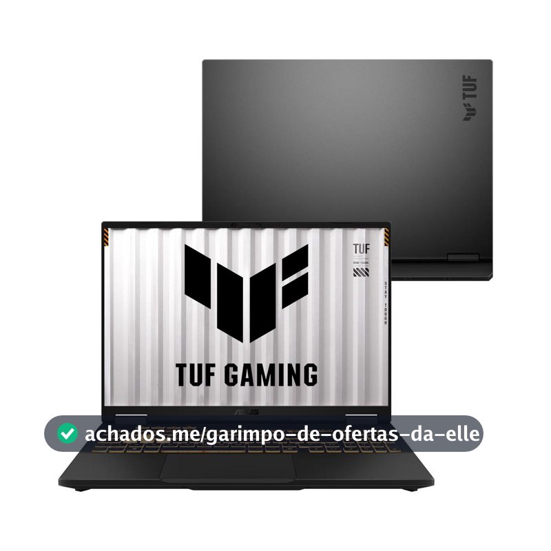 Notebook ASUS TUF Gaming F16 RV298 Intel i5 14a, NVIDIA RTX™ 5060, 16GB, 512GB SSD, KeepOS, 16" LED FHD nível IPS 165 Hz