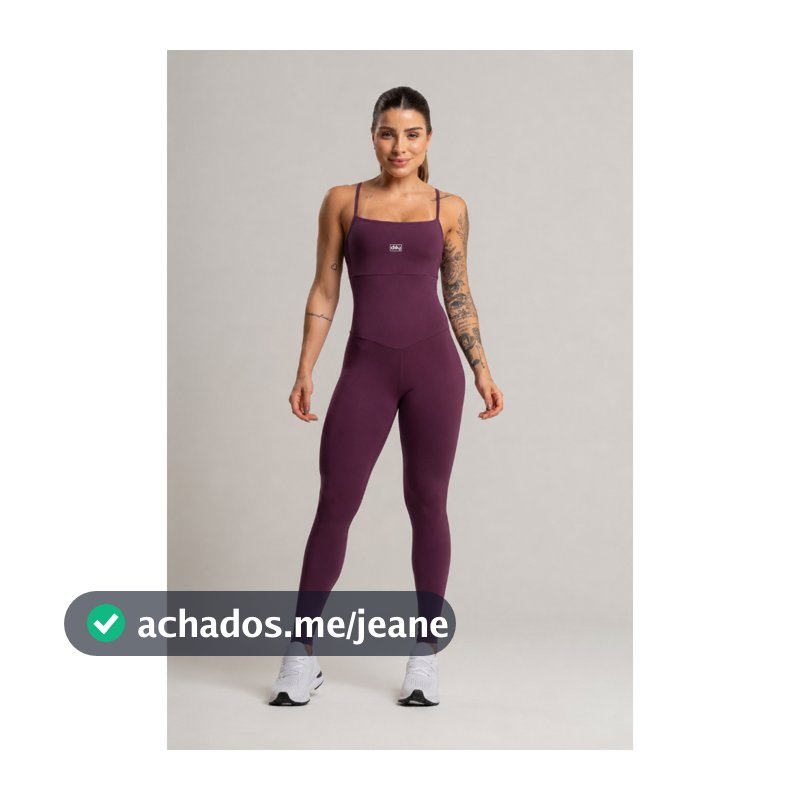Macacão Fitness Poliamida Alcinha Zero Transparência Com Abertura Para Bojo Removível