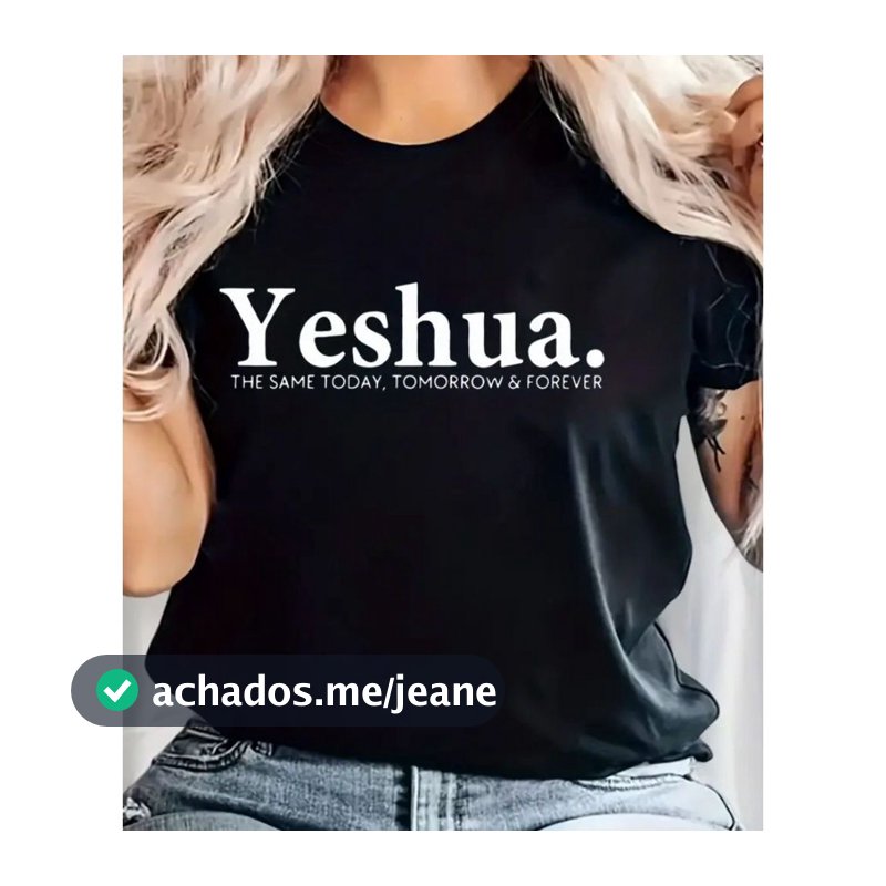 Camiseta Feminina Yeshua Gospel Cristã Básica Algodão Premium Estilo Tumblr Casual