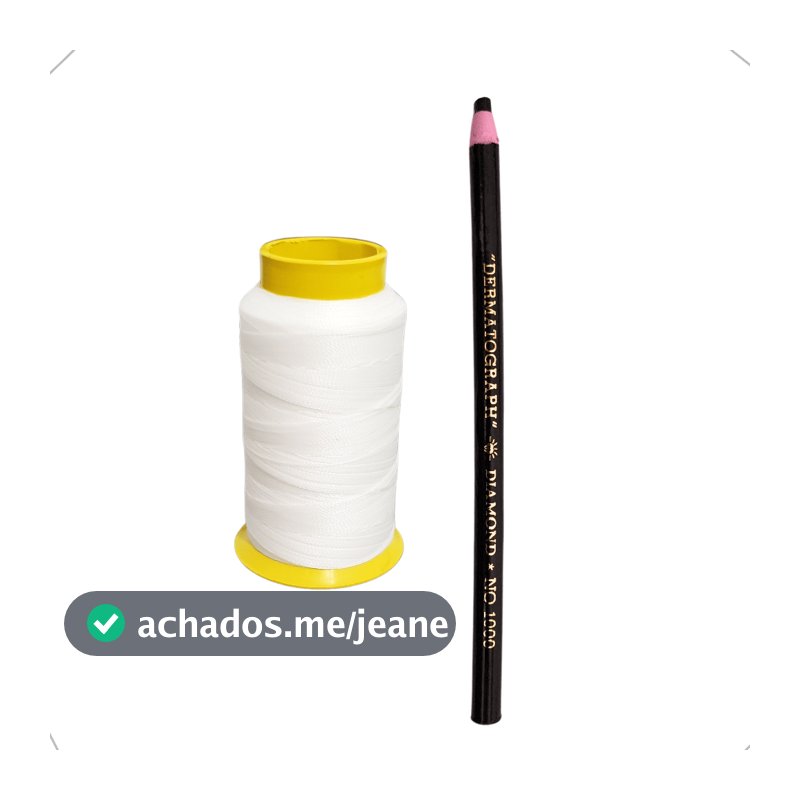Linha epilação egipicia 100% poliamida + Lapis Dermatografico Preto Design Sobrancelha Micropigmentação