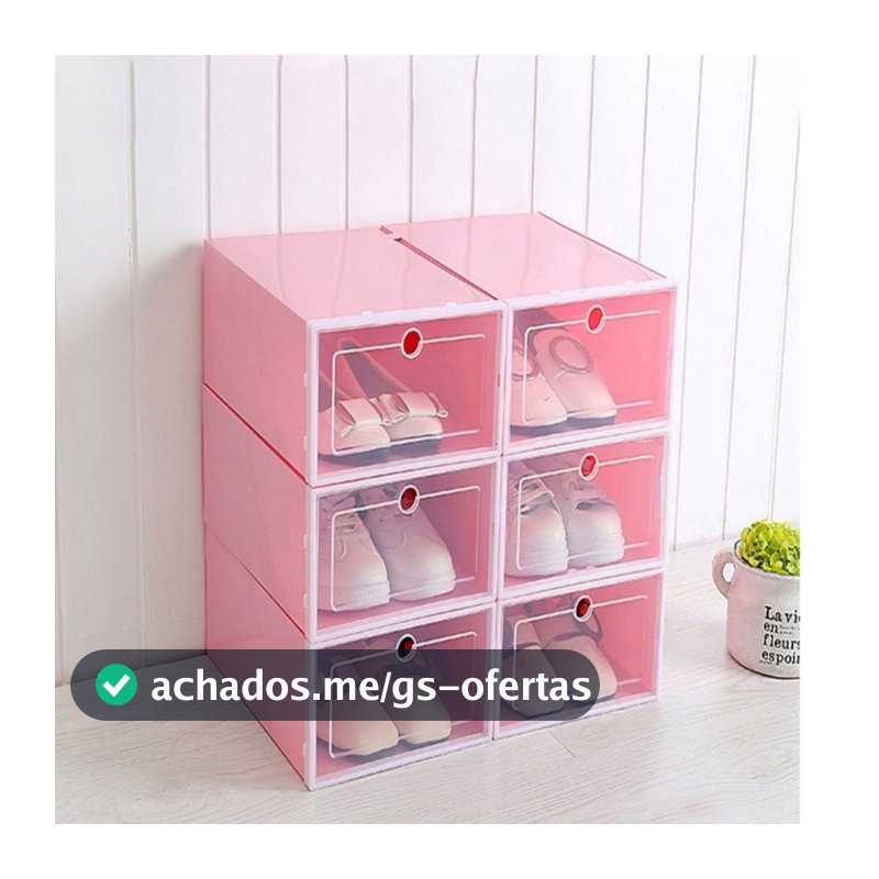 Kits Caixas Organizadoras Para Sapatos, Tênis Empilhável com Tampa Flip Sapateira