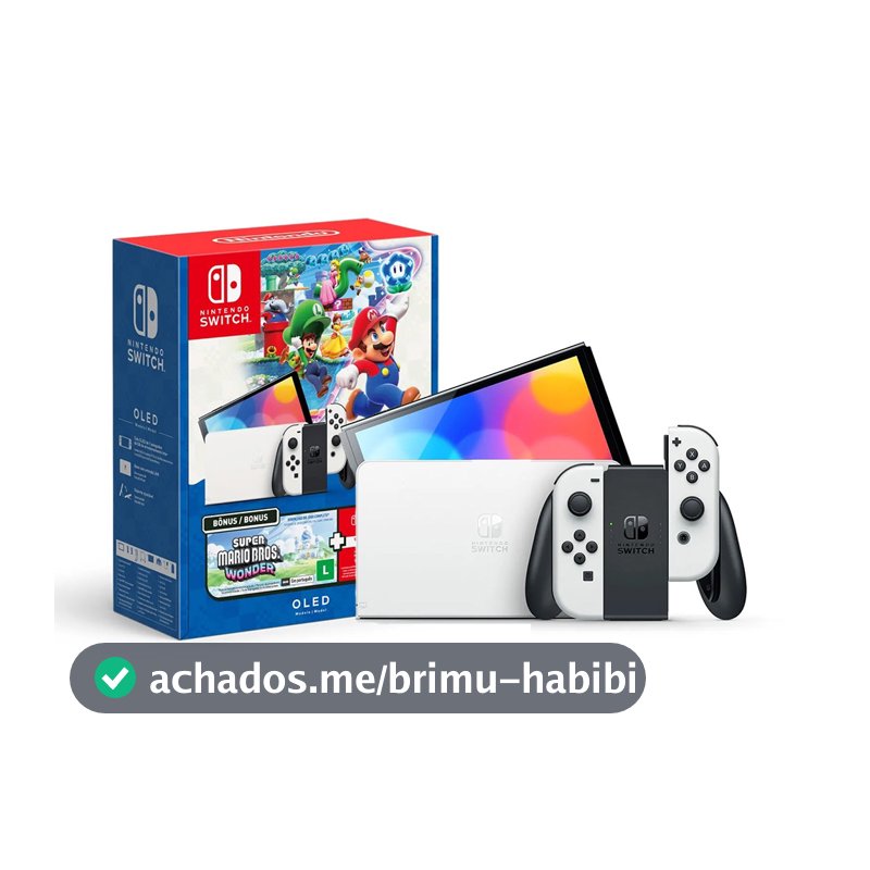 Nintendo Switch OLED Bundle Mario Bros. Wonder + NSO 3 Meses