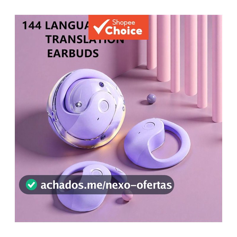 CS-952 Fones De Ouvido De Tradução Em Tempo Real BT Interpretação Simultânea 144 Idiomas Fone Pendurado À Prova D'água
