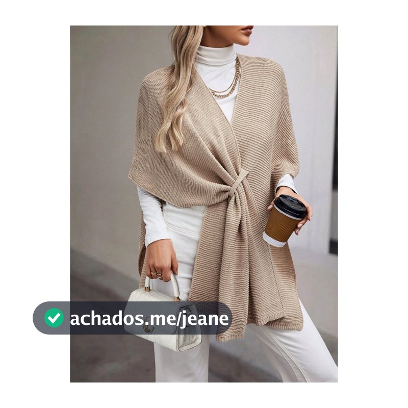 Capa Poncho Cachecol Feminino Manta Pashmina Lenço Xale Longo Quentinho Moda Tricot
