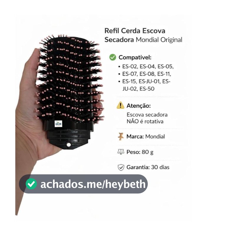 Cerdas Compatível Com Escova Secadora Mondial Golden Rose Es-02