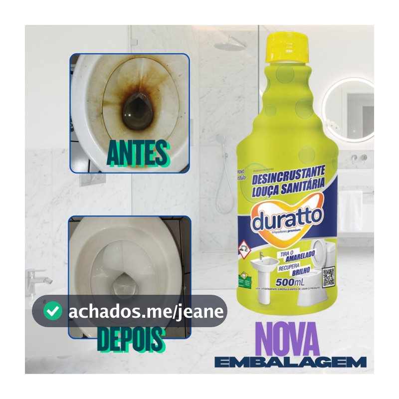 DURATTO DESINCRUSTANTE P/ LOUCA SANITARIA 500ML LIMPADOR