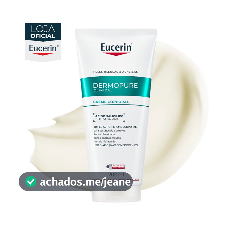 EUCERIN Creme Corporal Antiacne Dermo Pure Efeito Triplo 200ml