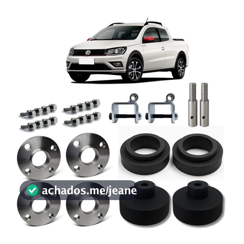 Kit Lift Suspensão 5cm + Espaçador 15mm Saveiro G5 em Diante