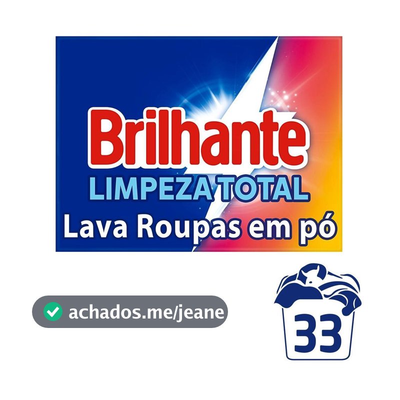 Lava Roupas em Pó Brilhante Roupas Brancas e Coloridas Limpeza Total 2,2kg