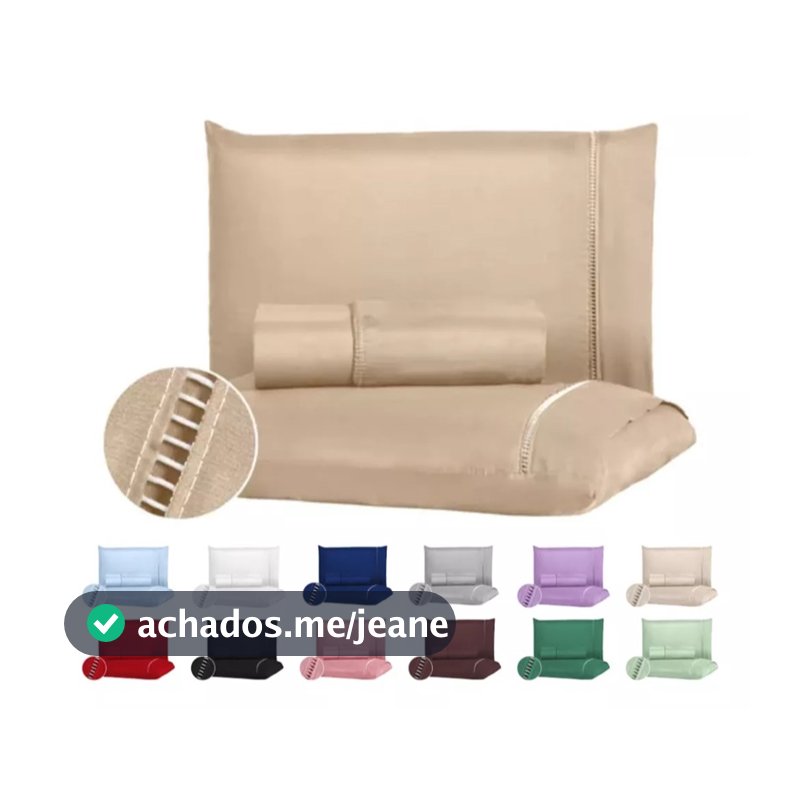 Lencol Queen 400 Fios Micropercal Cama Casal Solteiro Tecido Super Macio