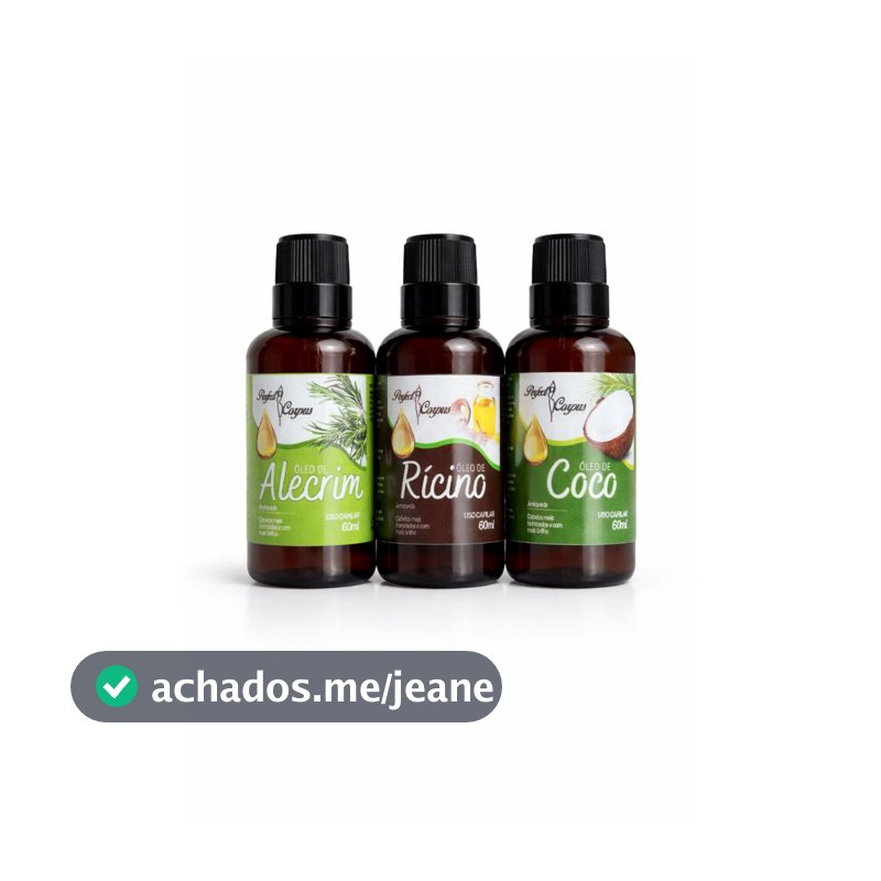 Kit de Óleo Capilar - Cronograma Terapia Capilar - 100% natural - 60ml