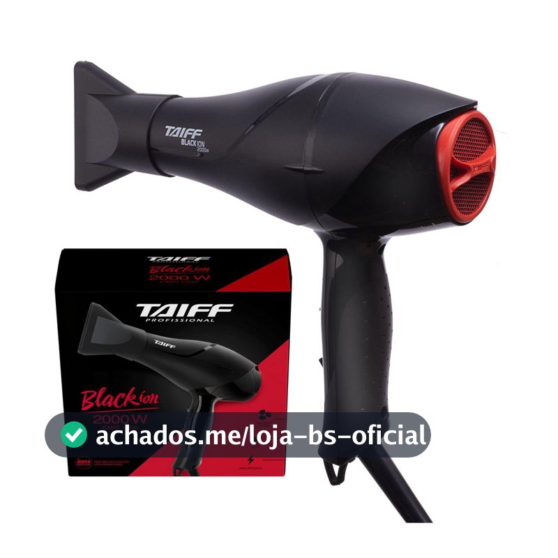 Secador De Cabelo Taiff Black Ion Profissional Original2000W