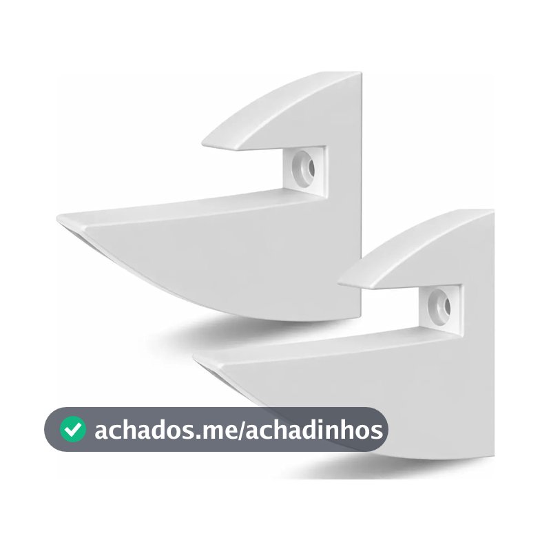 Kit 06 Suportes Bico De Tucano Para Prateleira De 15mm Suporte Invisivel