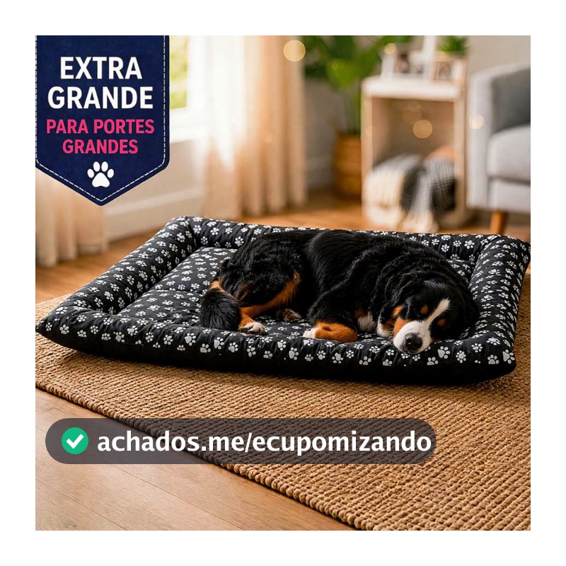 Cama Pet Gigante 118x84 Colchonete Para Cachorro ou Gato Lavável Com Zíper Macio