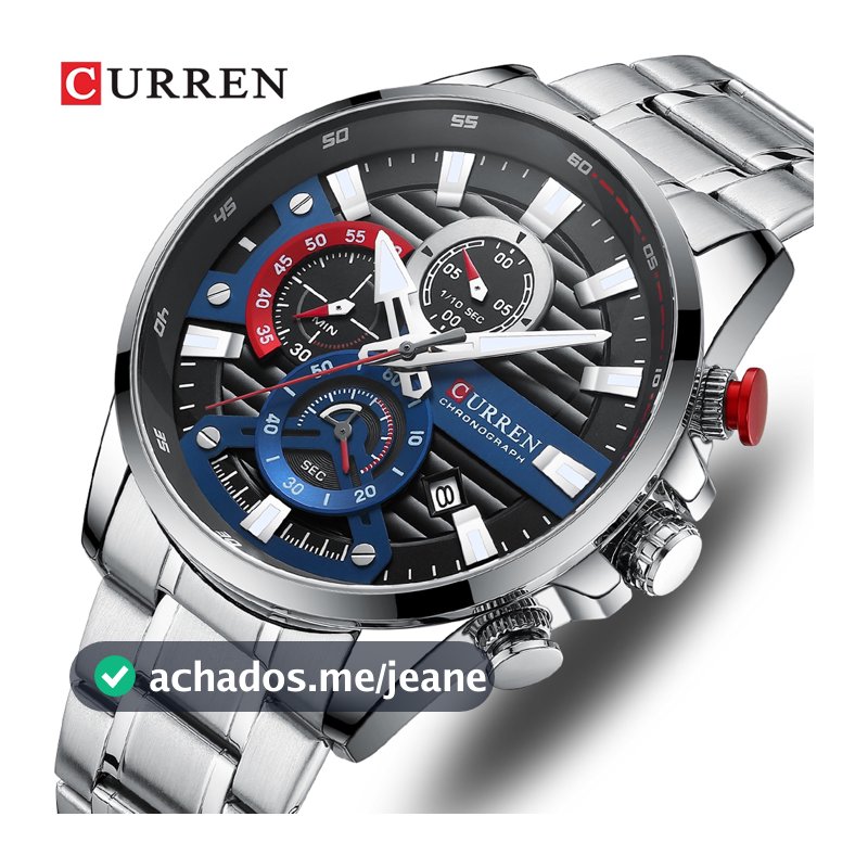 Relógio Masculino Original CURREN De Quartzo De Aço Inoxidável À Prova D'água/Casual/Executivo/Retro/Militar CR15SX
