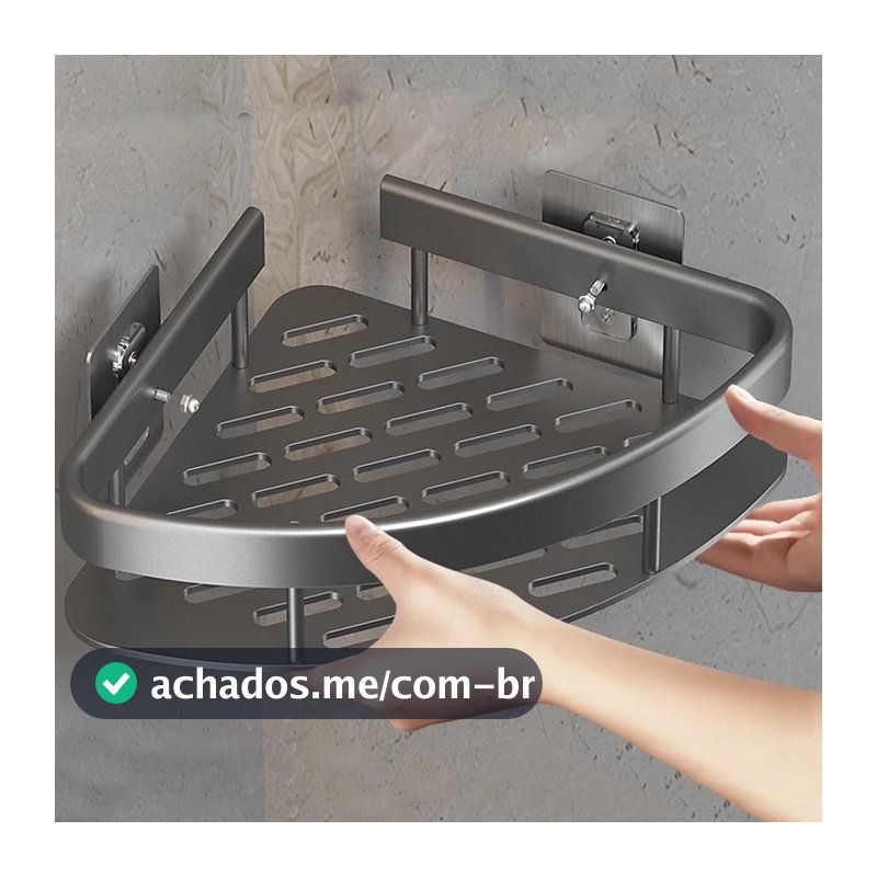 Suporte De Shampoo Totalmente Aluminio Prateleiras De Banheiro Sem Furo Premium suporte de banheiro