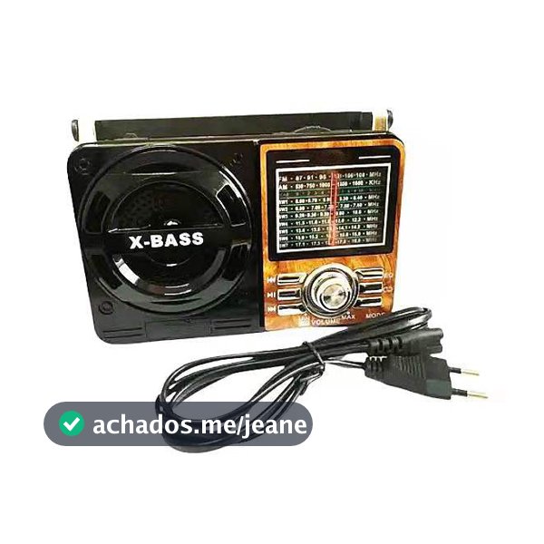 Rádio Retrô Vintage  Portátil A Pilha E Tomada Am Fm Sw Pendrive Com Sd Usb