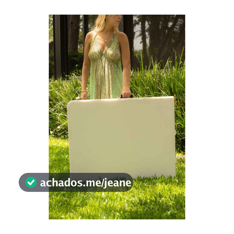 Kit 2 Mesas Dobráveis Portáteis - Vira Maleta Picnic com Alça 1,80m