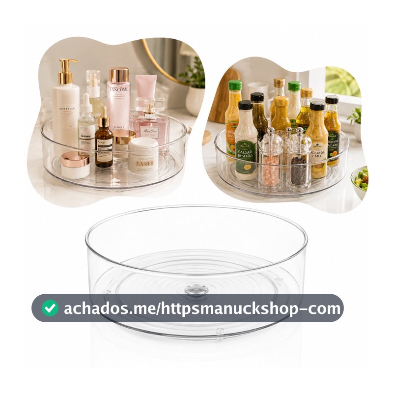 Organizador Giratório 360 Multiuso Para Cozinha Molhos Geladeira Armário Mesa Bar Restaurante Cosméticos Perfume