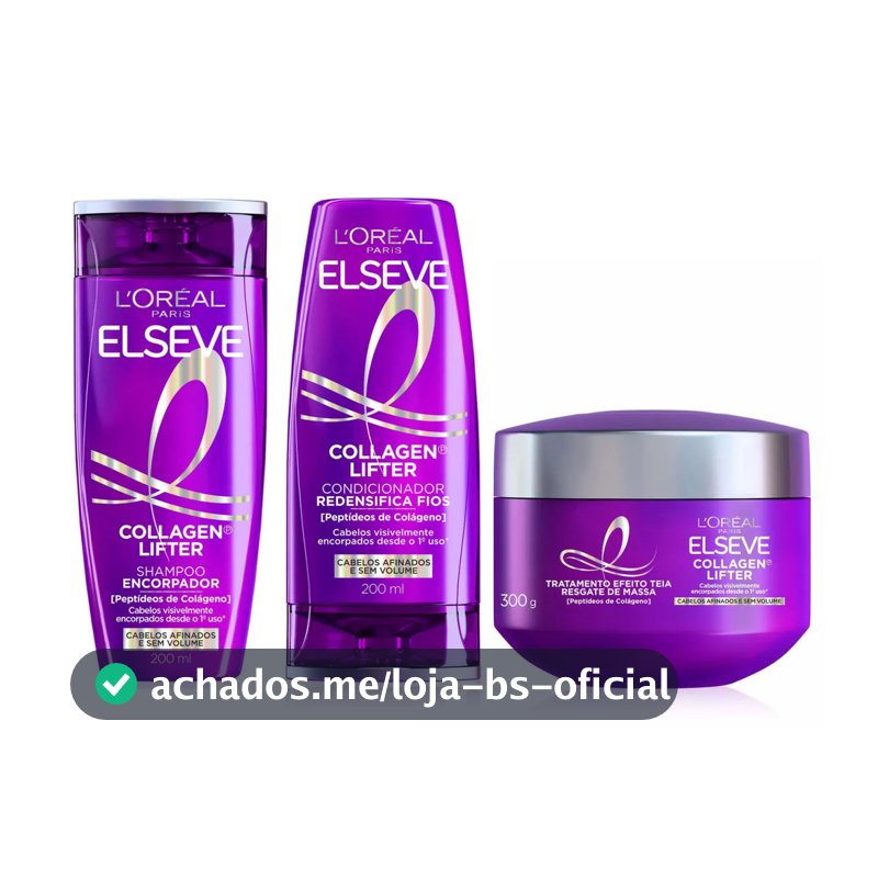 KIT ELSEVE COLÁGENO LIFTER SHAMPOO + COND + MÁSCARA - LANÇAMENTO