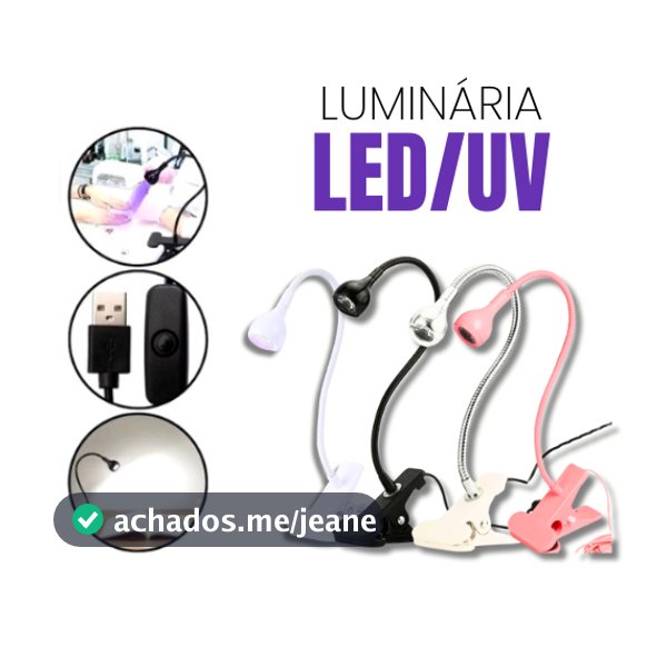 Mini cabine Lanterna UV/LED para Mesa - Secagem Rápida Gel, Garra Ajustável - SQ7027