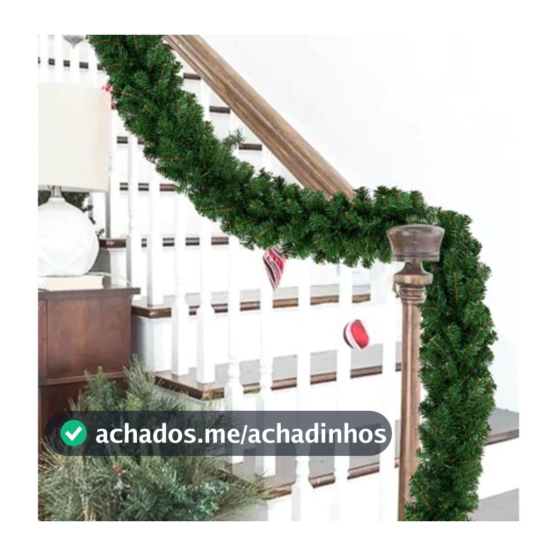 Festão Aramado Galhos Verde Cru Enfeite de Natal Rattan Decoração Natalina Ambientes Diversos - XL3227