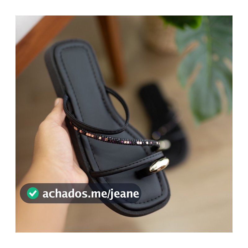 Sandália Feminina Confortável com Tira no Dedo Antiderrapante Leve Moderno
