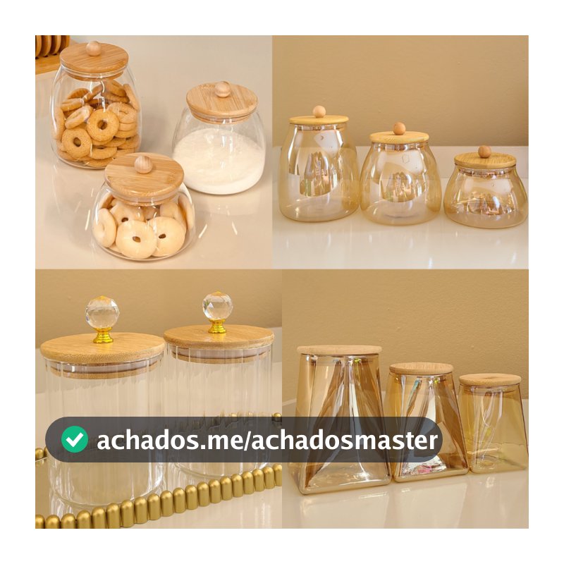 Crie Seu Kit de Potes Hermético para Mantimentos e Organizador de Cozinha Dispensa Armário MODELOS DIVERSOS