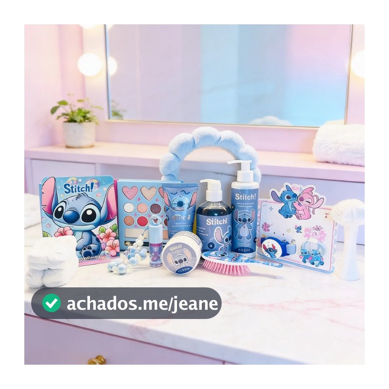 Kit Stitch Skincare Menina Adolescente Maquiagem Presente Completo