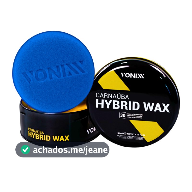 Cera Hybrid Wax Vonixx Carnaúba Automotiva Protetora 120ml