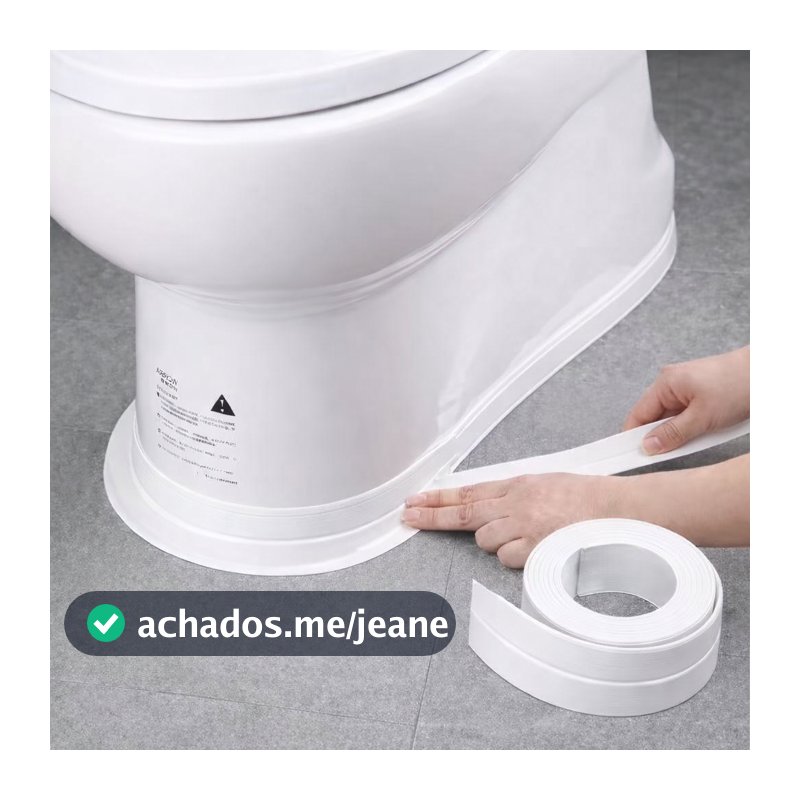 Fita Adesiva de Vedação PVC Autoadesiva Impermeável Anti-Infiltração para Pia, Box, Cozinha e Banheiro